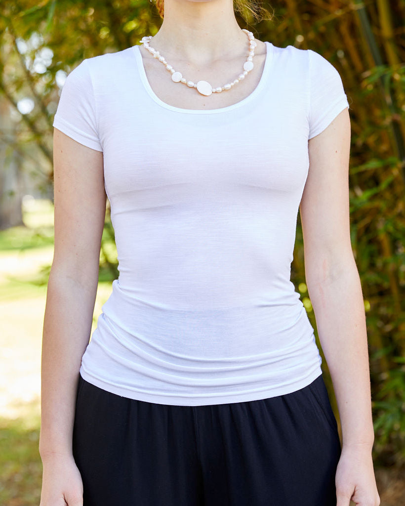 Bamboo Cap Sleeve Tee